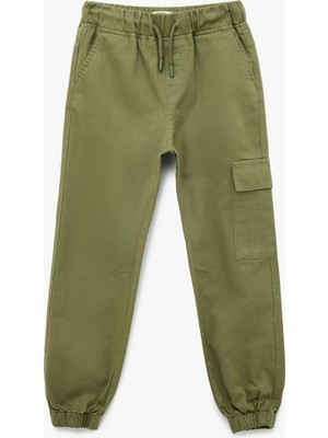 Koton Pamuklu Beli Bağcıklı Kargo Cepli Jogger Pantolon