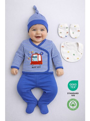 Sezgibaby Bağlar 5'li Yenidoğan Erkek Hastane Çıkışı Hediye Seti