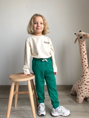 Seftex Erkek / Kız Çocuk Jogger Eşofman Altı Cepli Paçası Kaşkorseli
