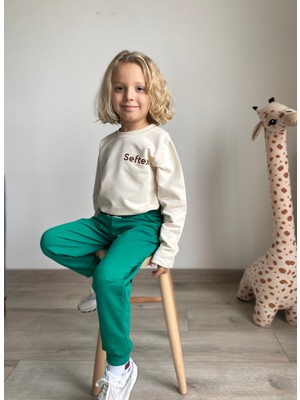 Seftex Erkek / Kız Çocuk Jogger Eşofman Altı Cepli Paçası Kaşkorseli