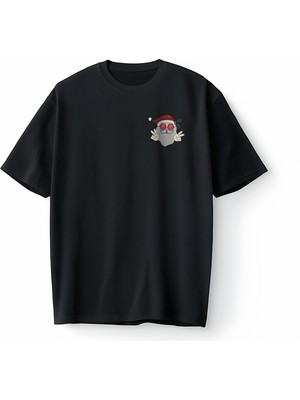 Bumeta Yılbaşı Santa Noel Baba Peace Oversize Unisex Tişört T-Shirt