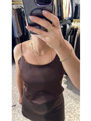 Bluz Askılı Saten