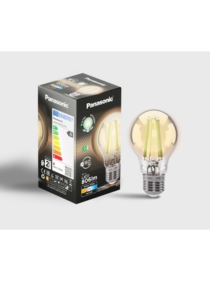 Panasonic Filament Ampul E27 A Sınıfı Enerji 3.8W 806LM 2700K Clear