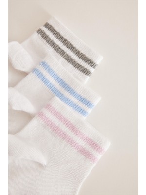 Women Secret Beyaz 3'lü Bilek Boy Çorap Seti