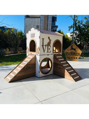 Feyza Design Küçük Tavşan Evi, Yatak ve Oyun Alanı, Iki Katlı, Konforlu Yuva