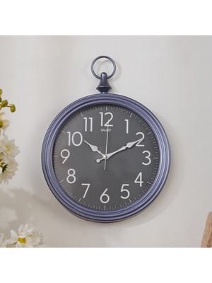 Füme Renkli Modern Dekoratif Duvar Saati 30X38 cm