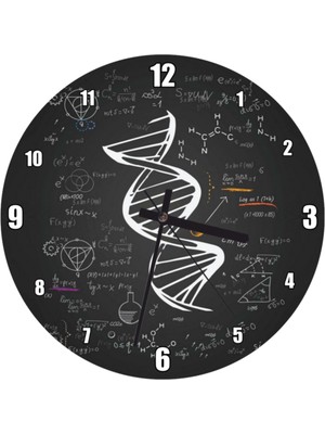 Şekilli ve Matematik Temalı 30X30 cm Duvar Saati
