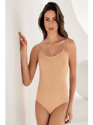 Şahinler Kadın Ip Askılı Likralı Vücudu Saran Body 864