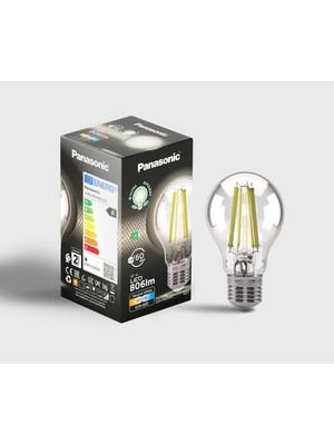Panasonic Filament Ampul E27 A Sınıfı Enerji 3.8W 806LM 4000K Clear