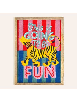 Zsa Zsa Zsu Rajpath - Ağaç Dekoratif Duvar Panosu 50X35 cm Renkli