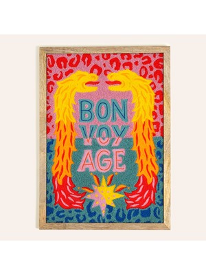 Zsa Zsa Zsu Rajpath Nakışlı Ağaç Dekoratif Duvar Panosu 50X35 cm Renkli