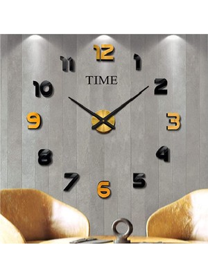 Özel Tasarımlı 3D Latin Rakamlı Modern Duvar Saati