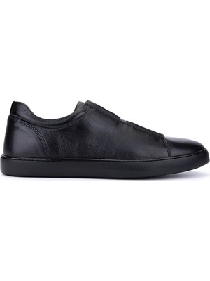 Tamer Tanca Erkek Hakiki Deri Siyah Sneakers & Spor Ayakkabı 1174 07 Erk Ayk SK25-26 Sıyah Dr
