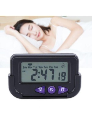 Mini Dijital Saat, Masaüstü ve Stantlı, Kronometreli, Pratik ve Şık Tasarım