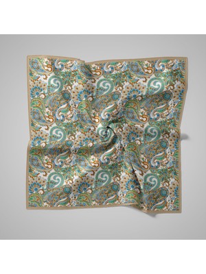 Piramit Naturel Eşarp | Etnik Şal Desen