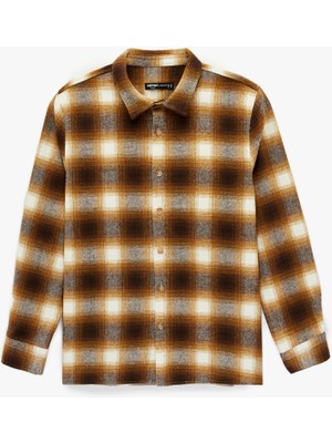 Koton Regular Fit Uzun Kollu Klasik Yaka Oduncu Gömleği