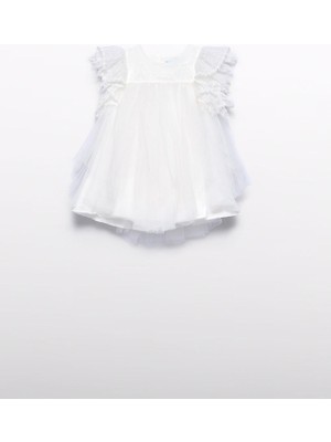Mayoral Abel Lula Kız Bebek Daisy Abiye Elbise Krem