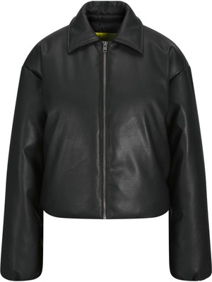 Jack & Jones Kadin Suni Deri Bomber Ceket - Ala