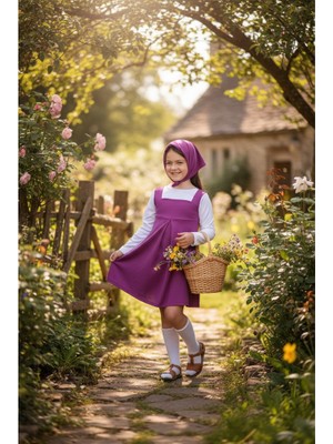 Maşa Kız Çocuk Kostümü