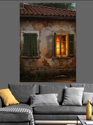 Tablomega Pencereden Sızan Işık Hüzmesi Dekoratif Kanvas - Mdf Ahşap Tablo