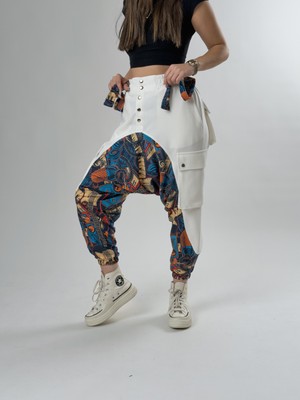 Cocopelli Kadın Garni Tasarım Müzik Desenli Spor Şalvar COC2635