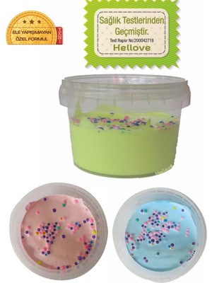3 Lü Slime Köpüklü Ele Yapışmayan Slime 3 Lü Pofuduk Slaym Oyun Hamuru
