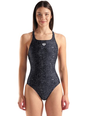 Arena Ribbed Swim Pro Back Kadın Siyah Yüzücü Mayosu 010168550
