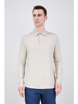 Paco Romano Erkek Uzun Kol Mint Yeşili Polo Yaka Tişört