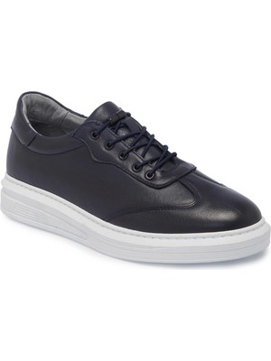 Tergan Lacivert Hakiki Deri Erkek Sneaker - E25S1AY57526-A31