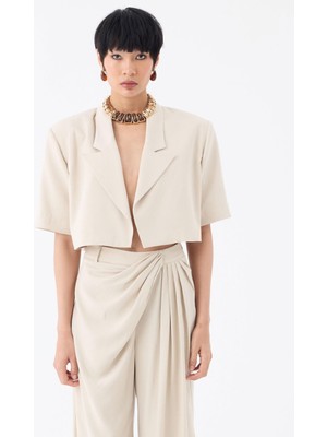 Rivus Modern Fit Kruvaze Ceket - Bej