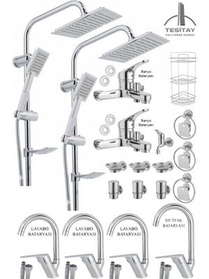 Tesitay Lavabo Banyo Mutfak Bataryası Robot Duş Seti Aksesuarlar Musluk Armatür Takımları Baston Model