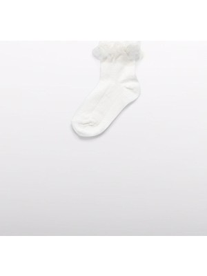Mayoral Abel Lula Kız Çocuk Soket Çorap Aura Beyaz