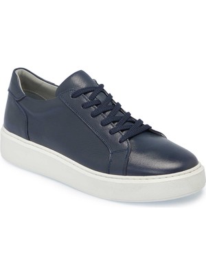 Tergan Lacivert Hakiki Deri Erkek Sneaker - E25S1AY57538-A31