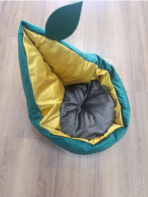 Feyza Design Konforlu Kedi Yatağı, Avokado Desenli, Rahat ve Şık Tasarım