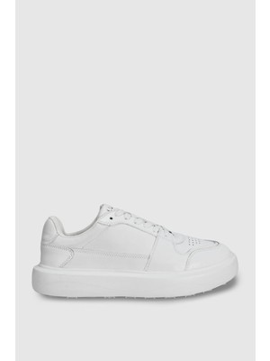 Lufian Mateas Erkek Deri Sneaker Ayakkabı Beyaz