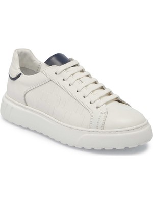 Tergan Ekru Hakiki Deri Erkek Sneaker - E25S1AY57553-R90
