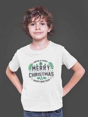 Bumeta Have A Very Merry Christmas Green Çocuk Tişört T-Shirt