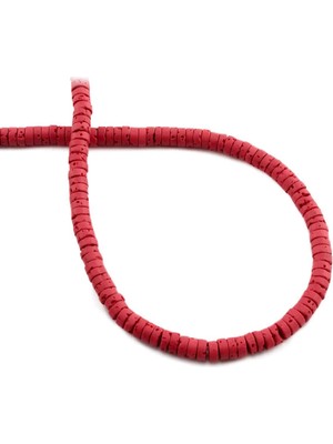 Lav Taşı Doğal Taş Mat Kırmızı Dore Kesim 4X2MM Dizi [aa]