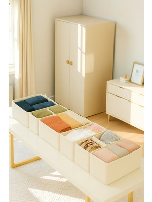 Luxway Home 8'li Krem Çekmece Içi Organizer Seti