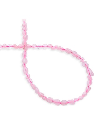 Pembe Kuvars Doğal Taş Tımbıl Kesim 4X6MM Dizi [aa]