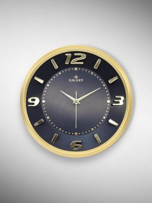 Şık 30 cm Gold Duvar Saati, Rakamlı Klasik Tasarım, Modern Dekorasyon