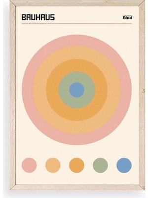 Marsilyan Bauhaus Ahşap Çerçeveli Tablo 50 x 70