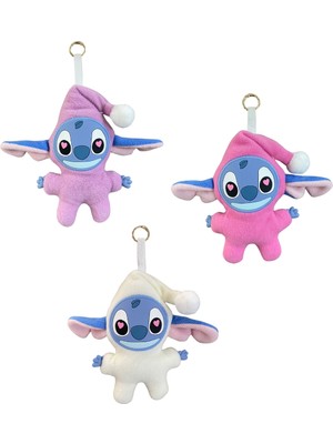 Babytex 3’lü Stitch Peluş 15 cm Seti Anahtarlık Çanta Askısı Pelüş Oyuncak(Pembe – Mor – Beyaz)