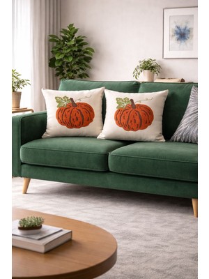 Goveform Keten Punch Işlemeli Kırlent Kılıfı 43X43 cm – El Işçiliği Panç Desen & Püskül Detaylı Yastık Kılıf