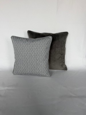 Pemteks Tekstil Vizon Tonlarında Fitilli Fermuarlı 2’li Kırlent Kılıfı Seti (40X40 / 45X45)