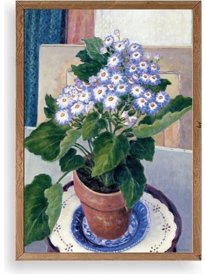 Marsilyan Saksıdaki Çiçek Ahşap Çerçeveli Tablo 30 x 42