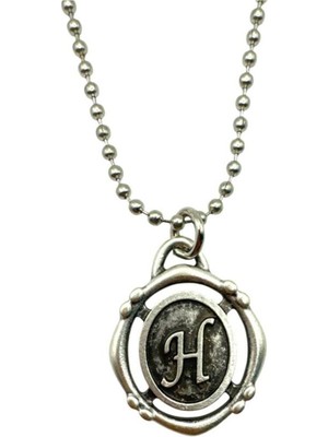 H Harfli Antik Unisex Kolye – Kişisel, Zarif ve Özgün Tasarım