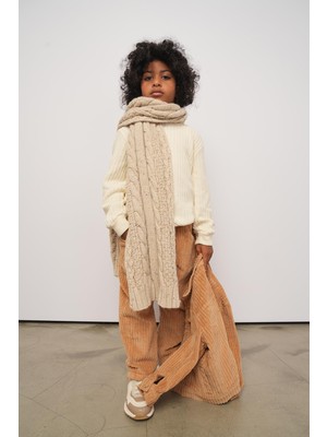 Nanica Kids Minibohe Erkek Çocuk Kemerli Kadife Pantolon Kahve