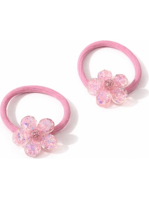 Seabubbles Simli Çiçekli Kız Bebek Çocuk Toka 2li