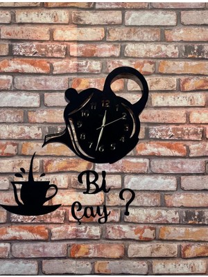 Şık Lazer Kesim Dekoratif Duvar Saati 40X40, Modern ve Zarif Tasarım